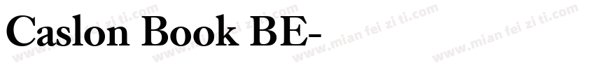 Caslon Book BE字体转换